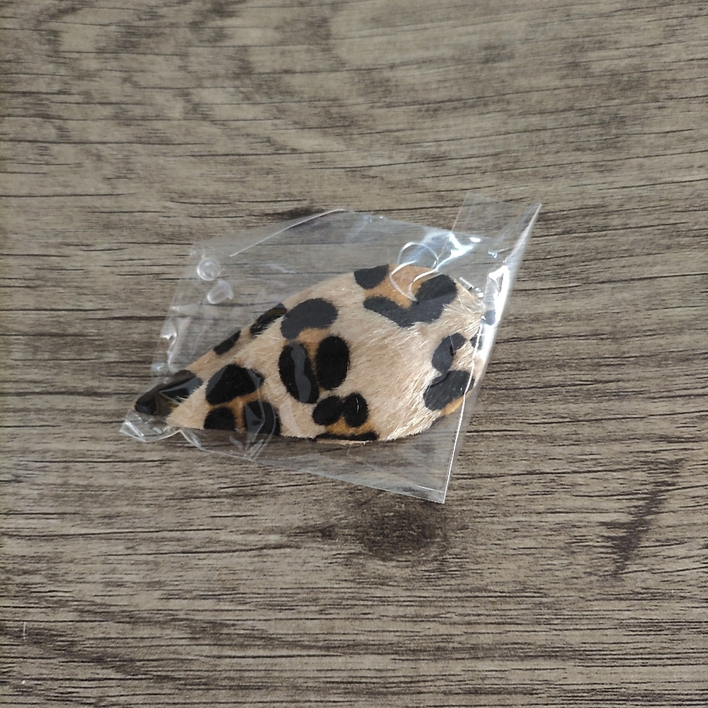 NWT Faux Leather Earrings - Picture 2 of 2